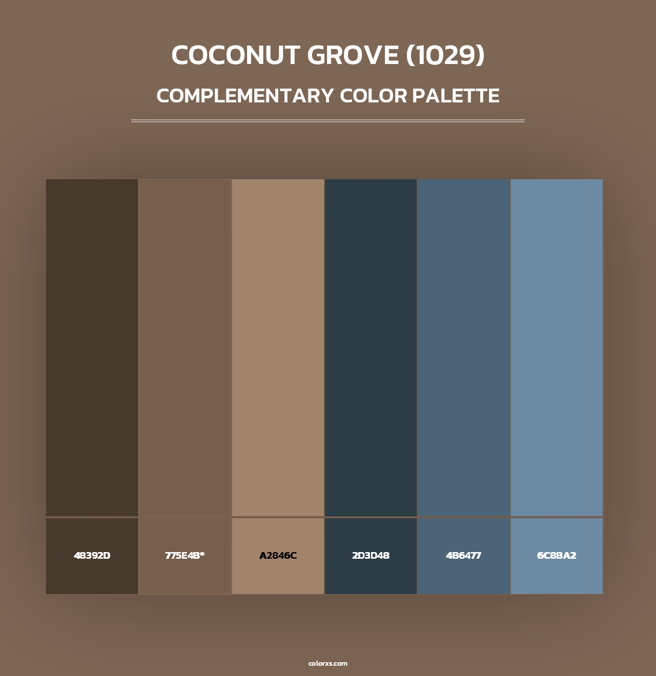 Coconut Grove (1029) - Complementary Color Palette