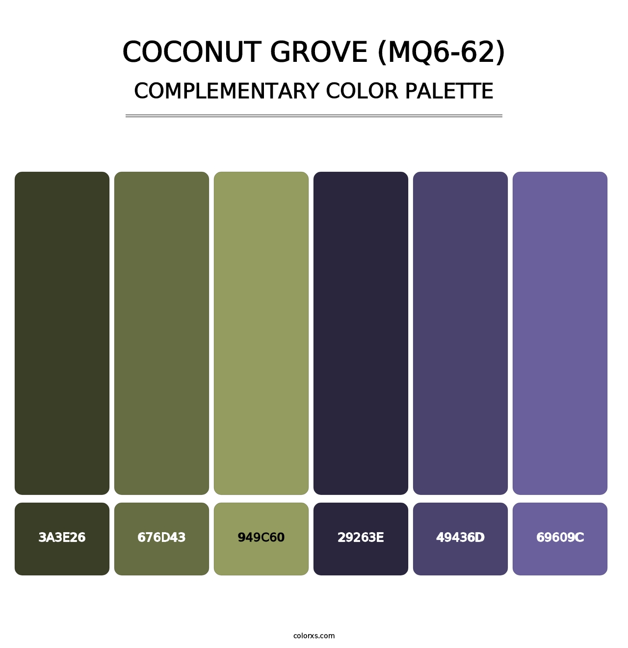 Coconut Grove (MQ6-62) - Complementary Color Palette