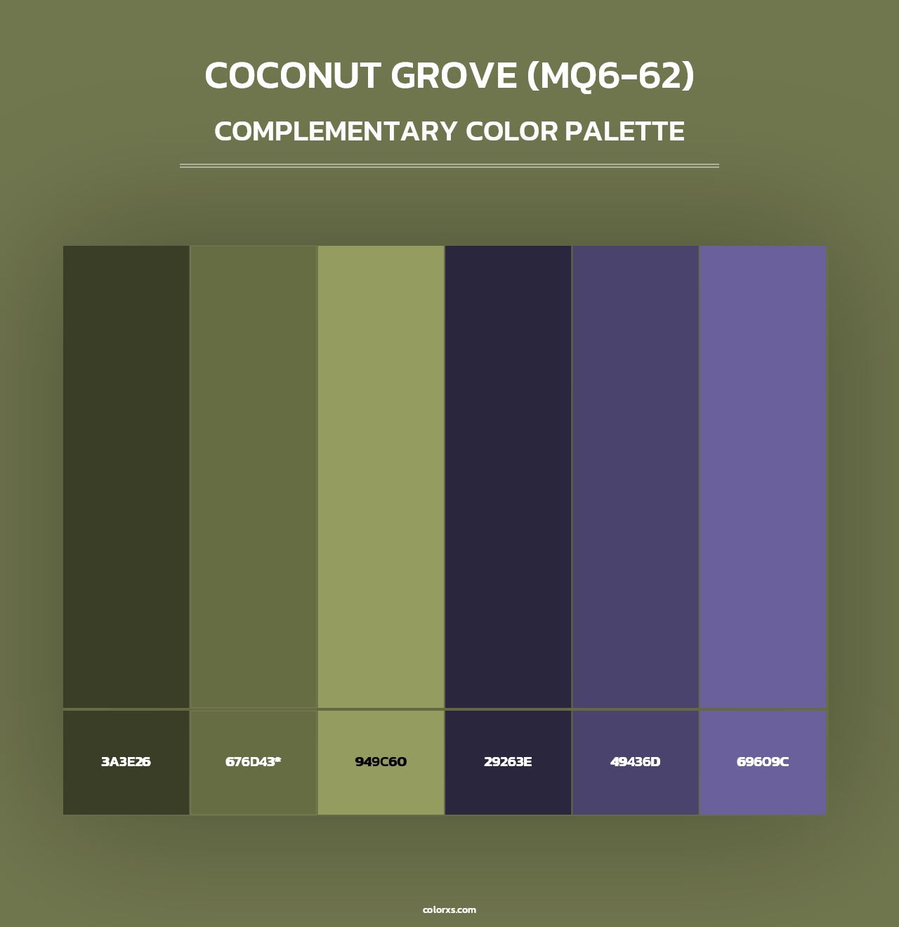 Coconut Grove (MQ6-62) - Complementary Color Palette