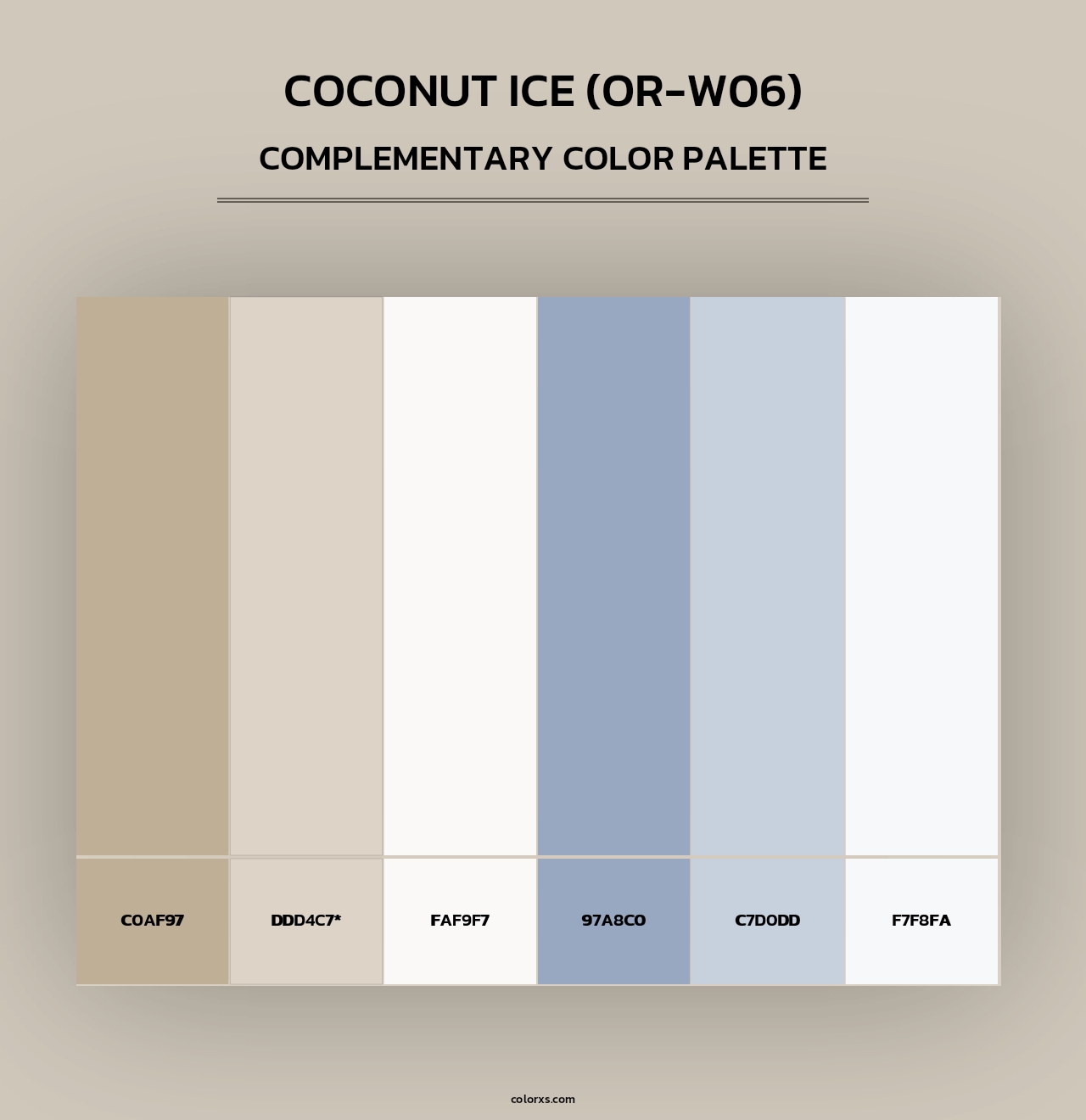 Coconut Ice (OR-W06) - Complementary Color Palette