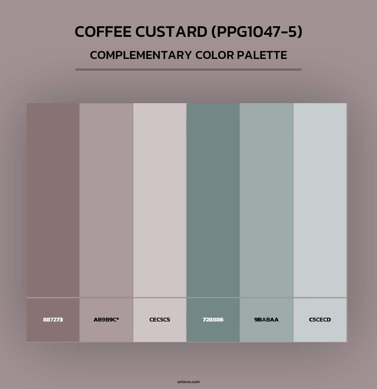 Coffee Custard (PPG1047-5) - Complementary Color Palette