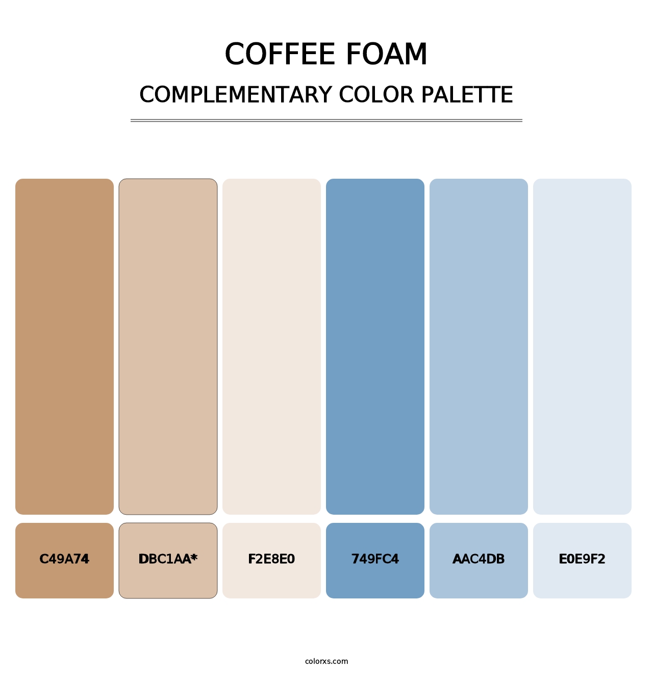 Coffee Foam - Complementary Color Palette