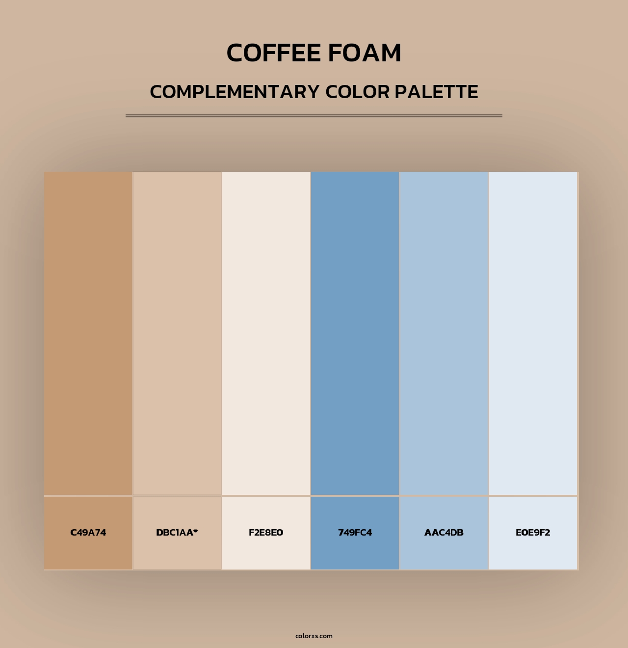 Coffee Foam - Complementary Color Palette