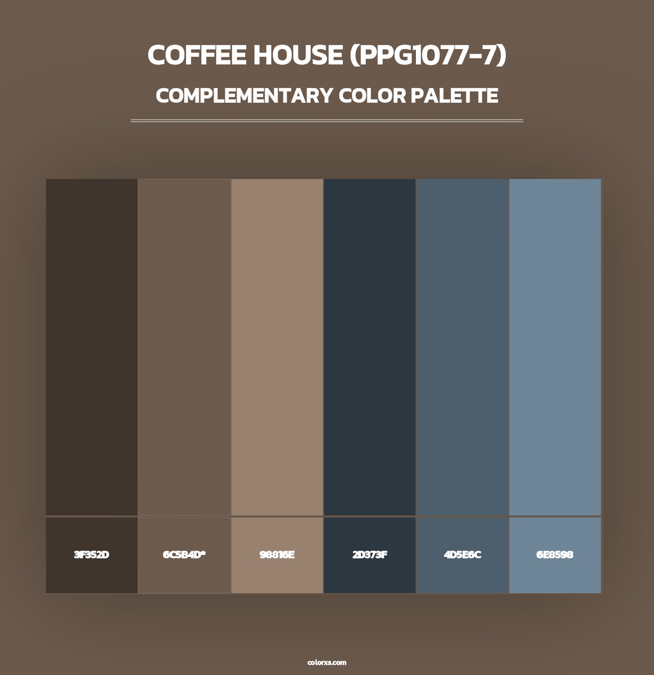 Coffee House (PPG1077-7) - Complementary Color Palette