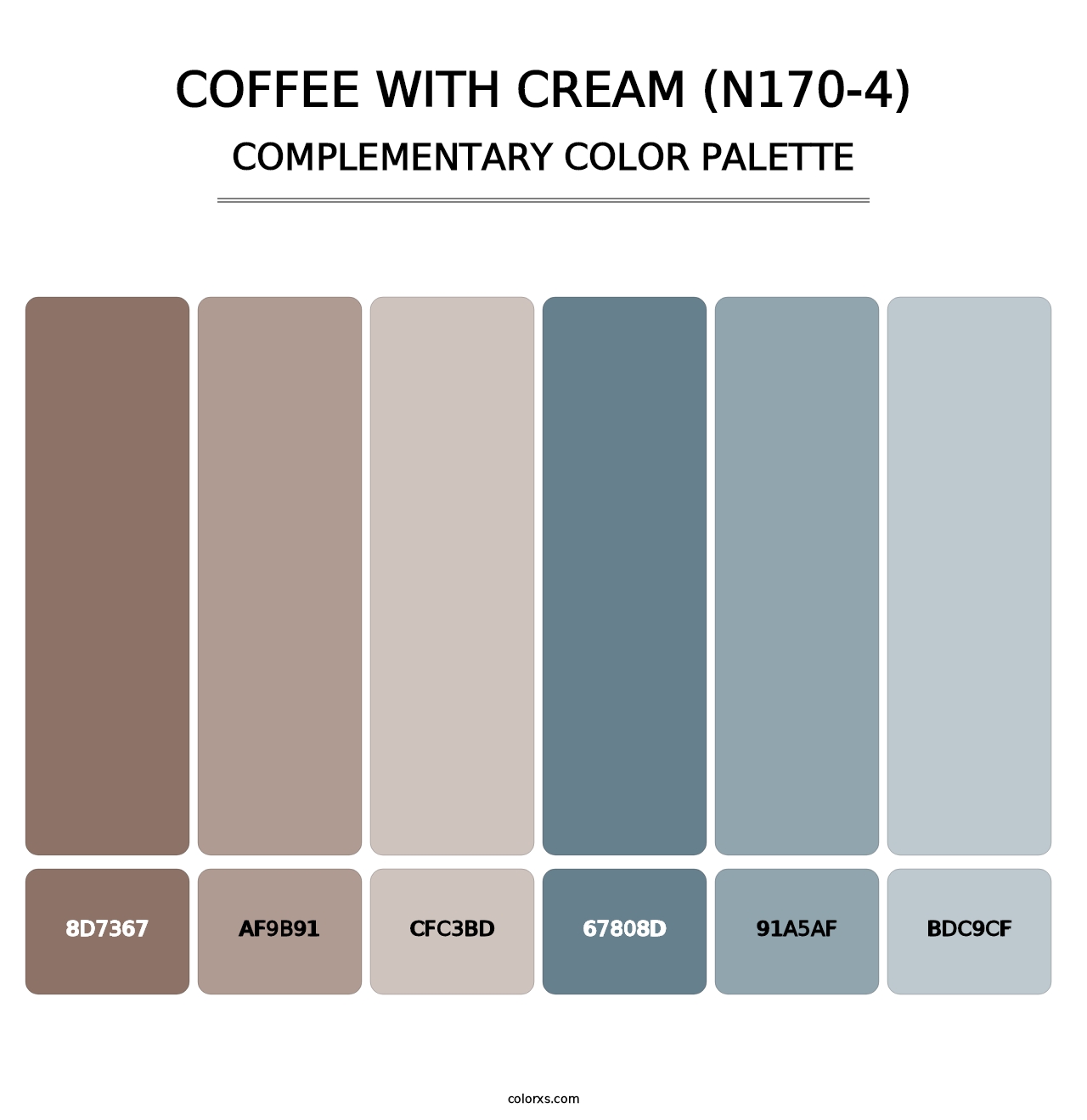 Coffee With Cream (N170-4) - Complementary Color Palette