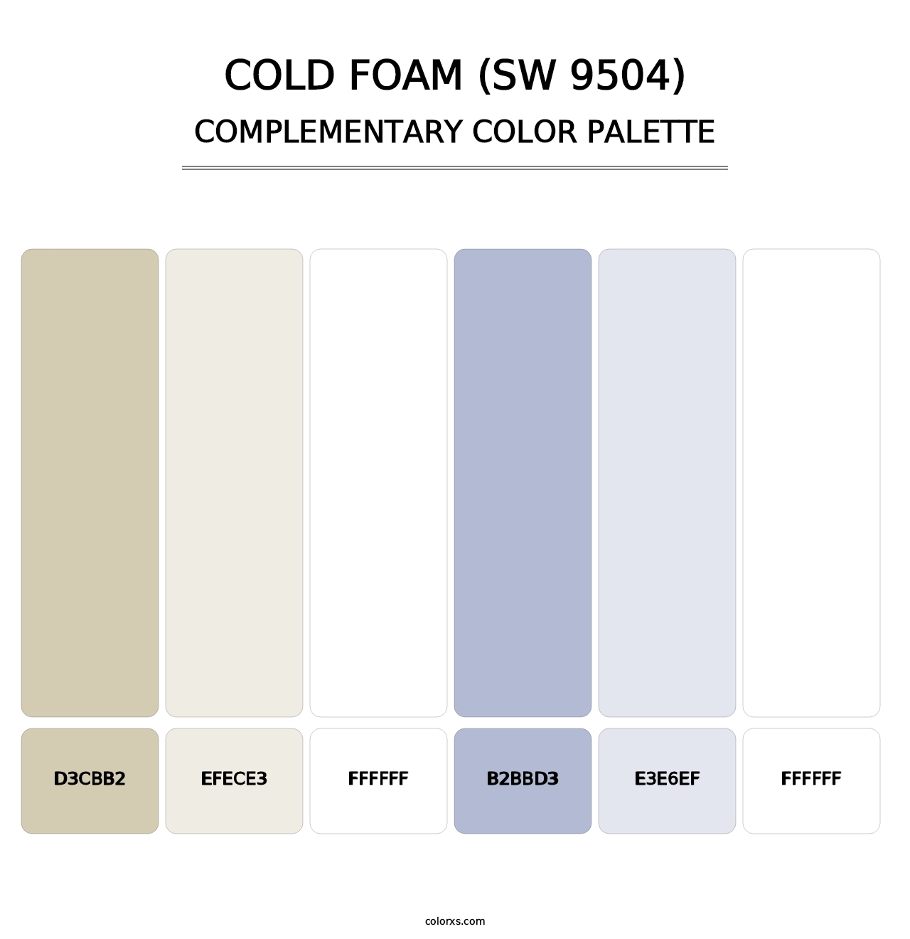 Cold Foam (SW 9504) - Complementary Color Palette