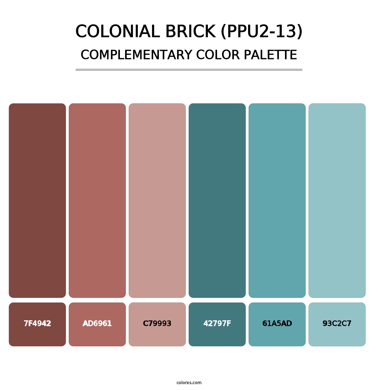 Colonial Brick (PPU2-13) - Complementary Color Palette