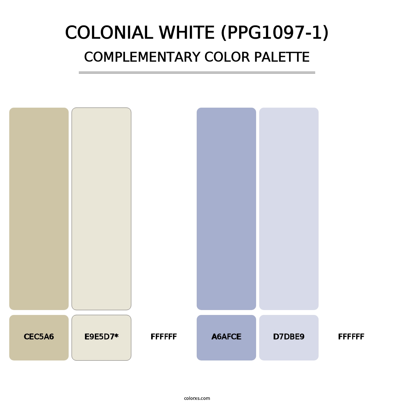 Colonial White (PPG1097-1) - Complementary Color Palette