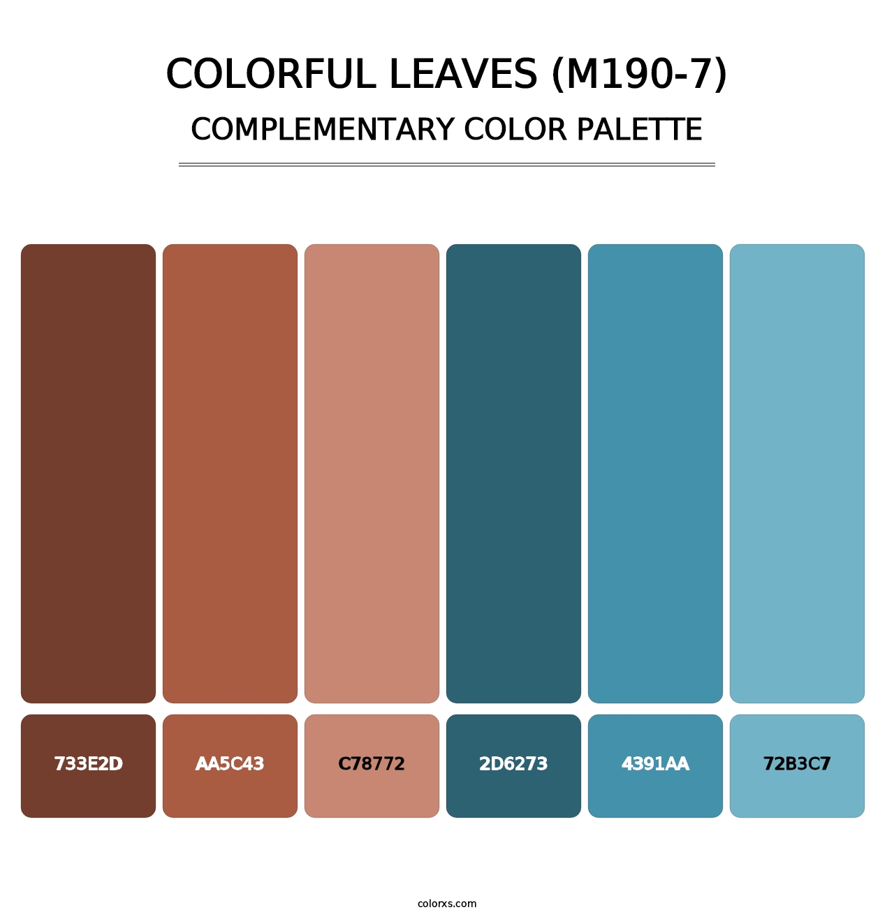 Colorful Leaves (M190-7) - Complementary Color Palette