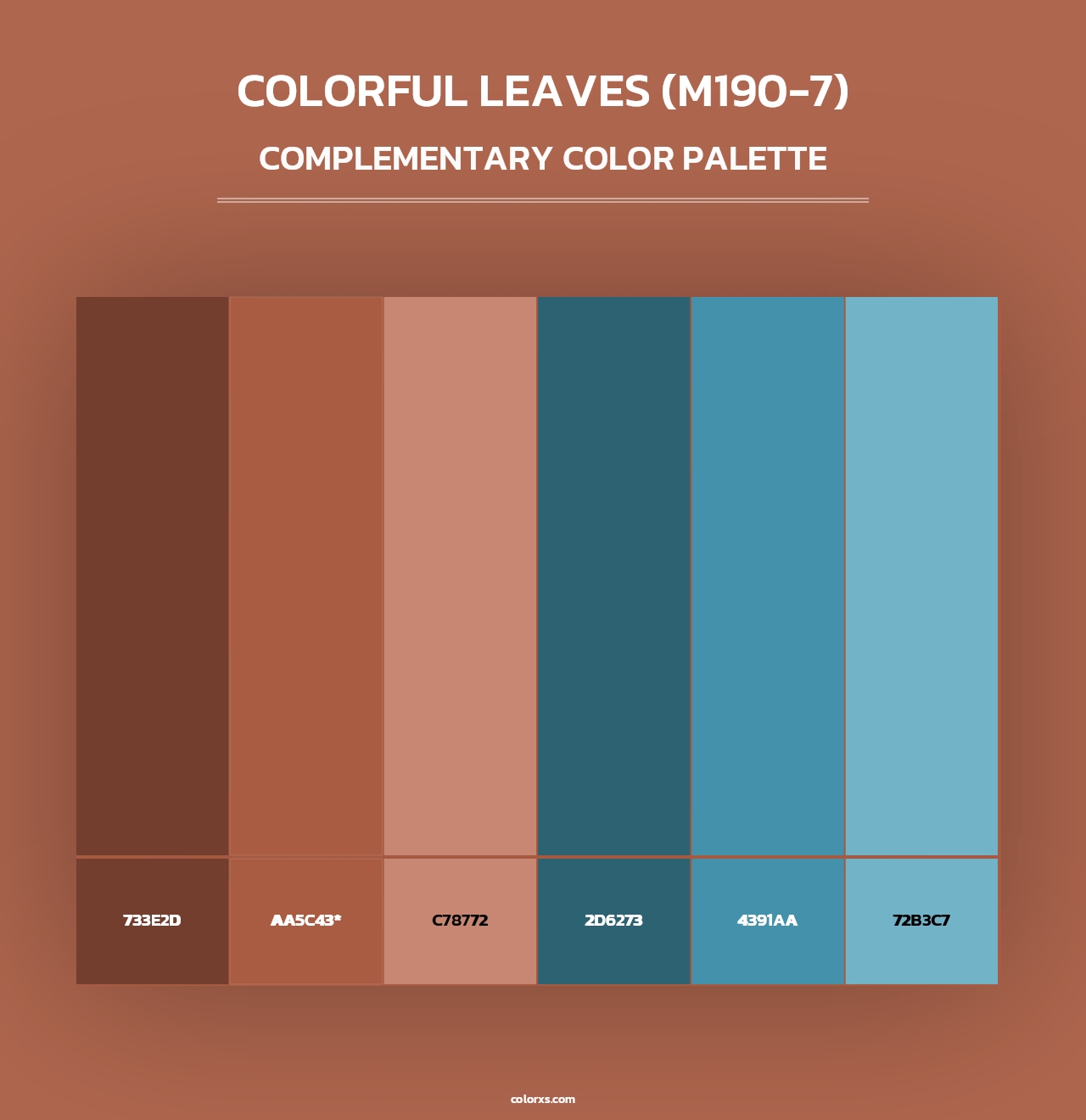 Colorful Leaves (M190-7) - Complementary Color Palette