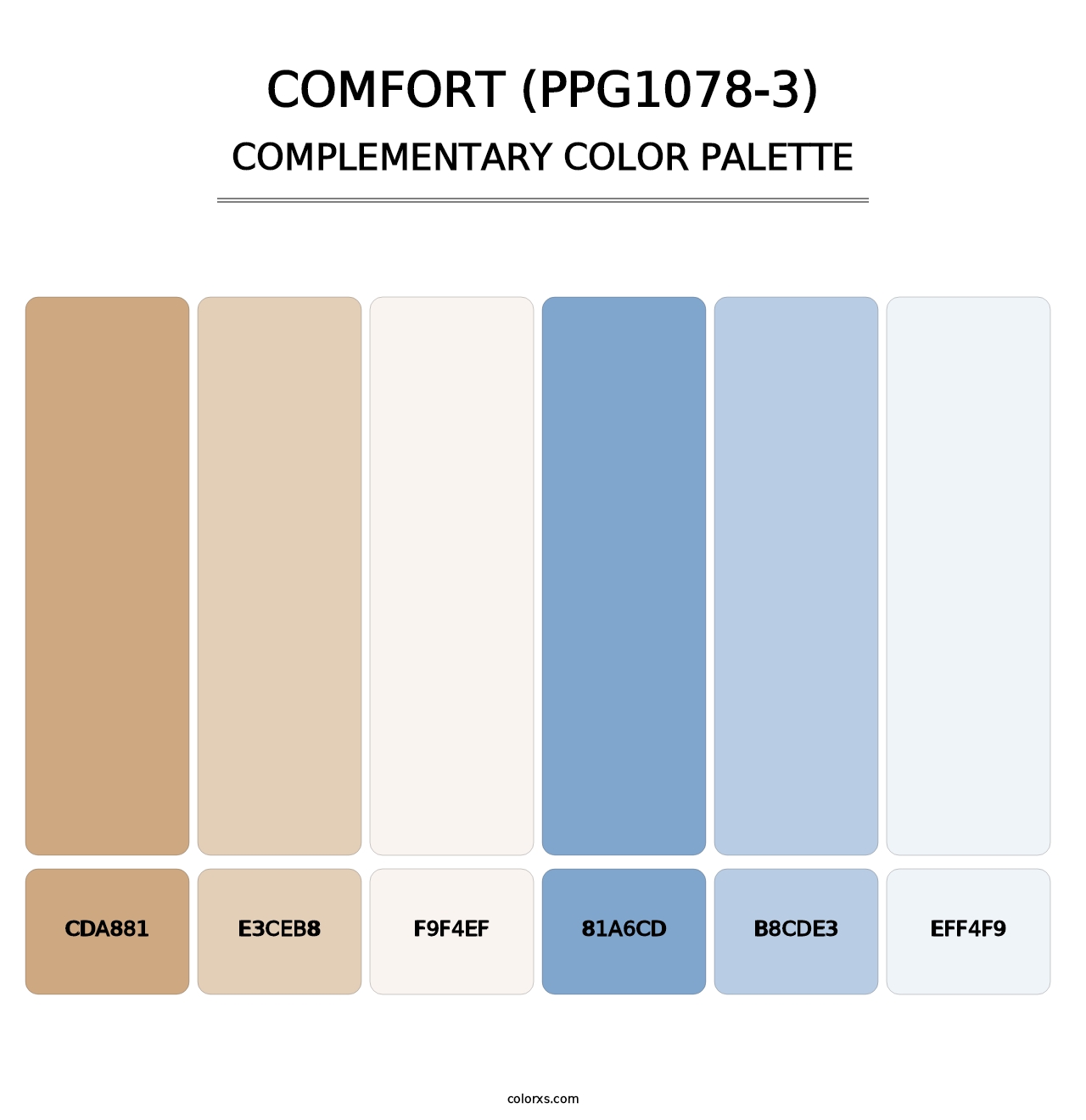 Comfort (PPG1078-3) - Complementary Color Palette