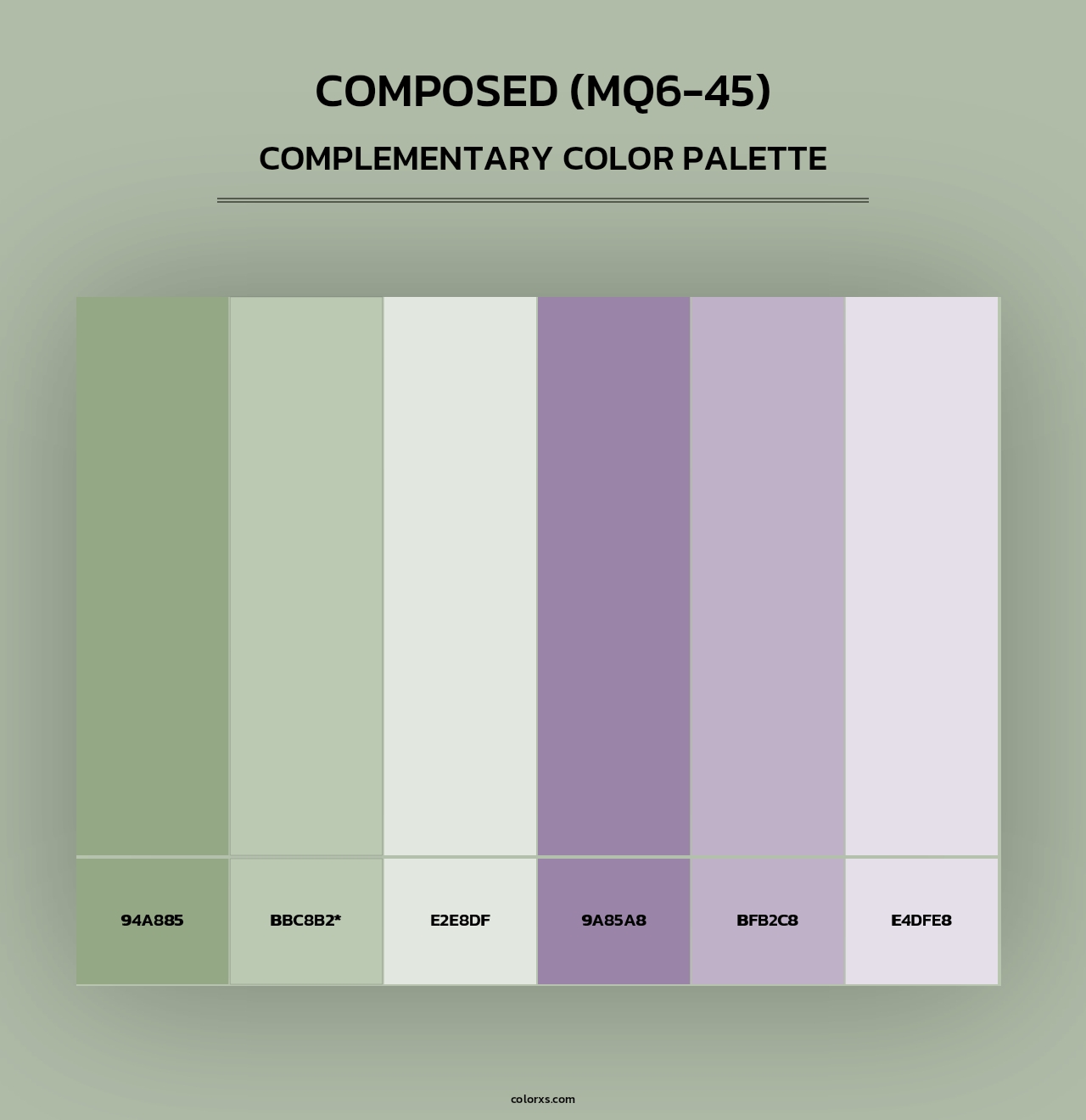 Composed (MQ6-45) - Complementary Color Palette