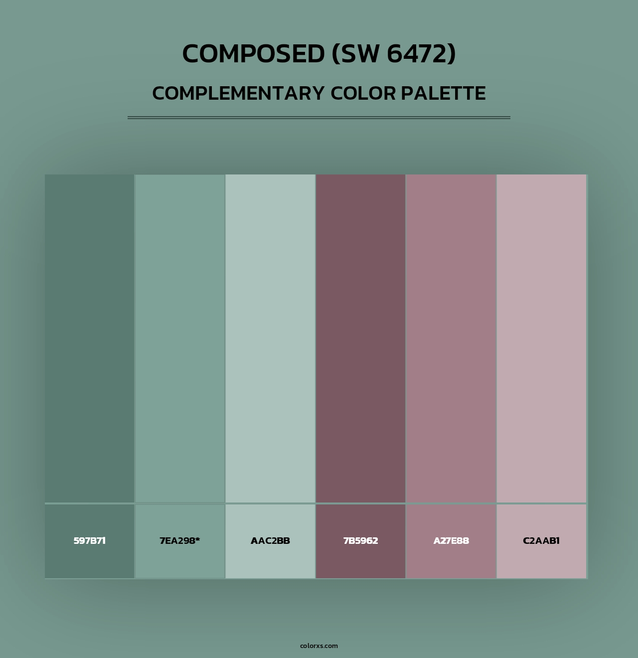 Composed (SW 6472) - Complementary Color Palette