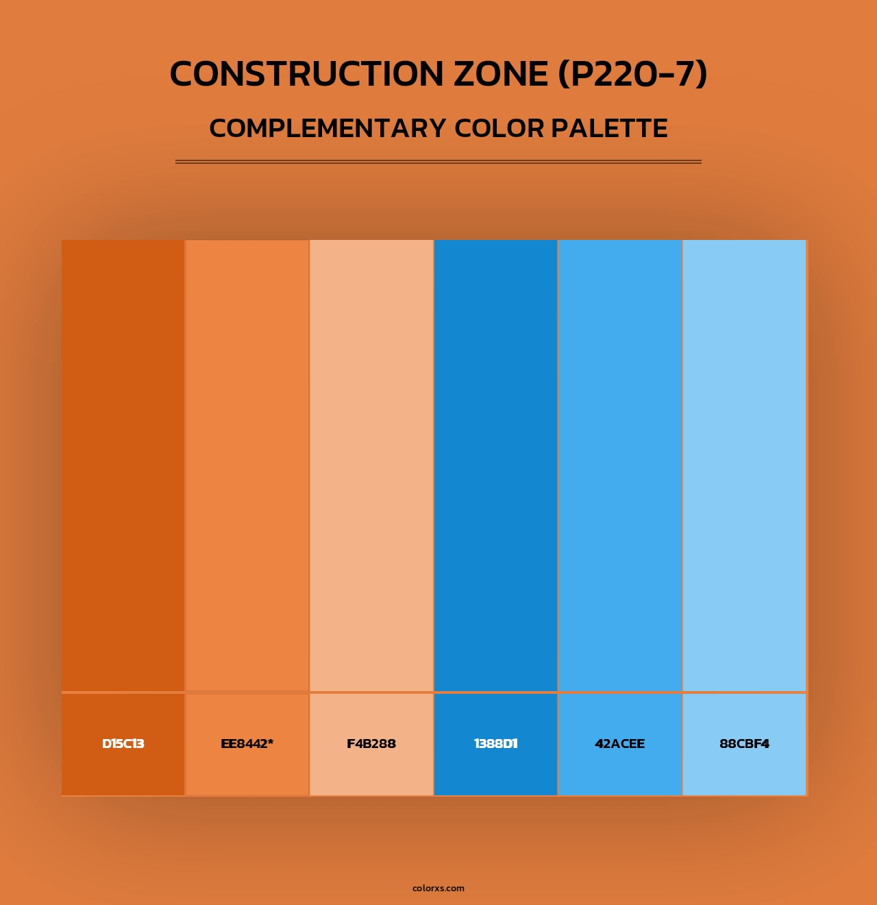 Construction Zone (P220-7) - Complementary Color Palette
