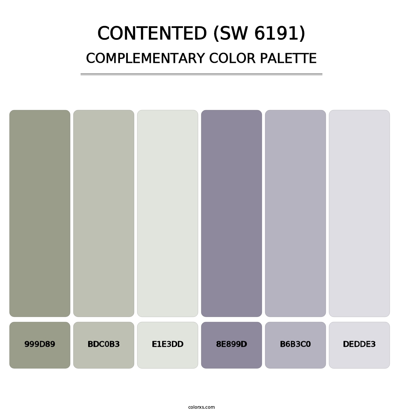 Contented (SW 6191) - Complementary Color Palette