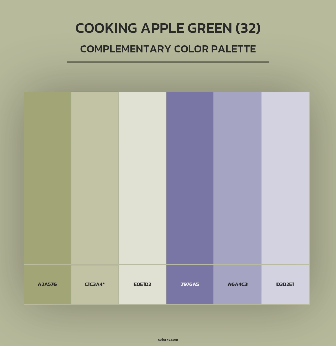 Cooking Apple Green (32) - Complementary Color Palette