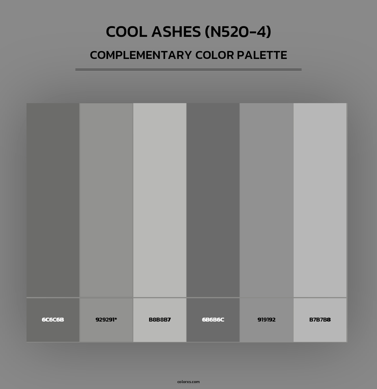 Cool Ashes (N520-4) - Complementary Color Palette