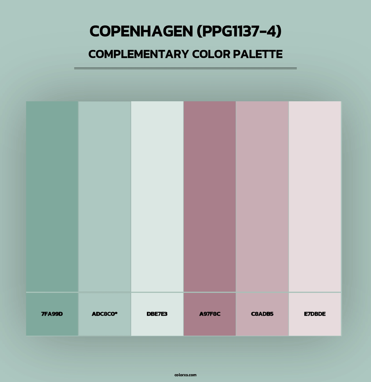 Copenhagen (PPG1137-4) - Complementary Color Palette