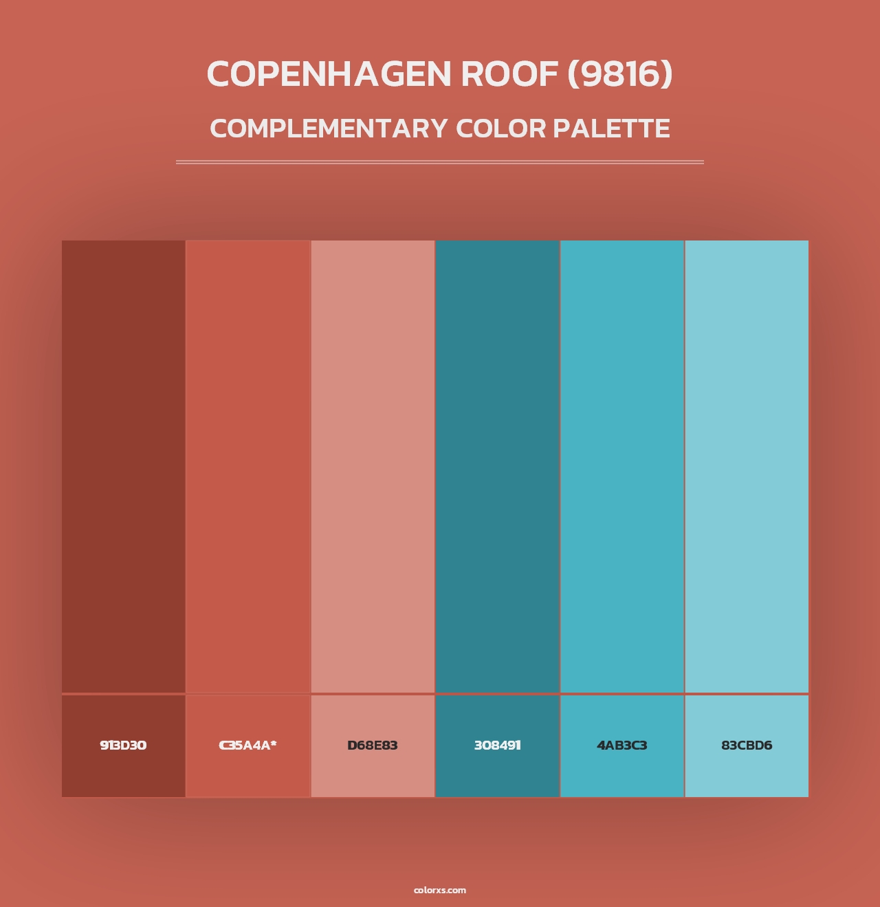 Copenhagen Roof (9816) - Complementary Color Palette