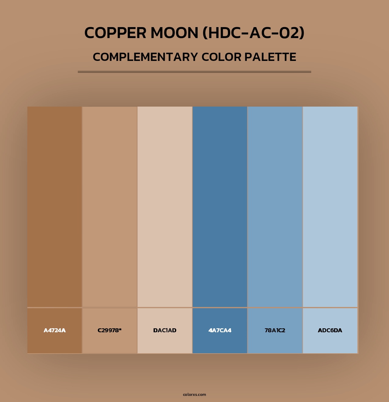 Copper Moon (HDC-AC-02) - Complementary Color Palette