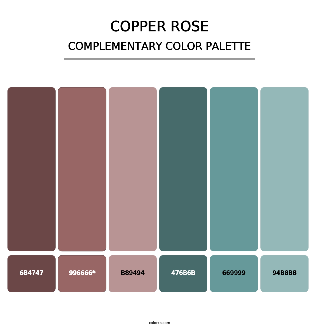 Copper rose - Complementary Color Palette