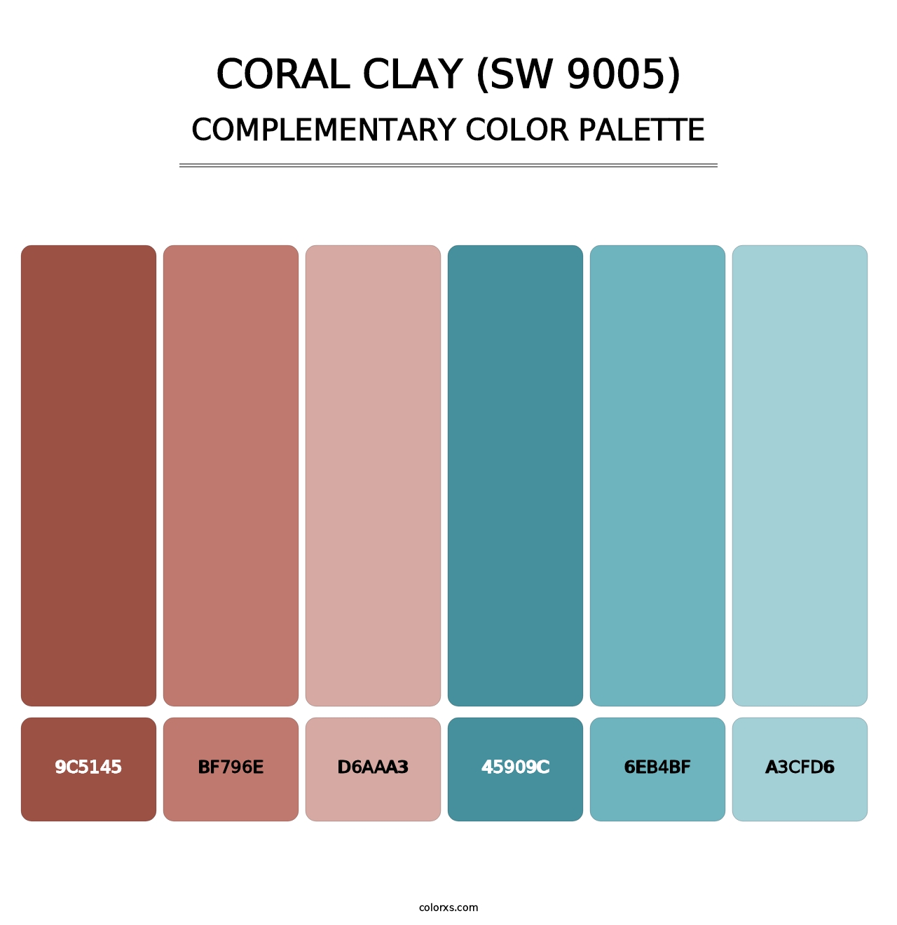 Coral Clay (SW 9005) - Complementary Color Palette