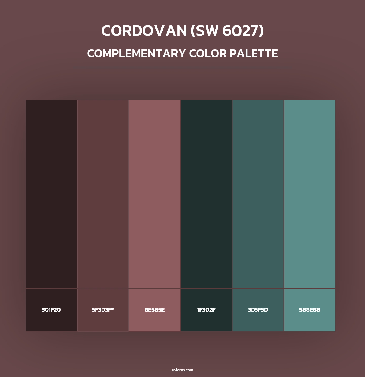 Cordovan (SW 6027) - Complementary Color Palette