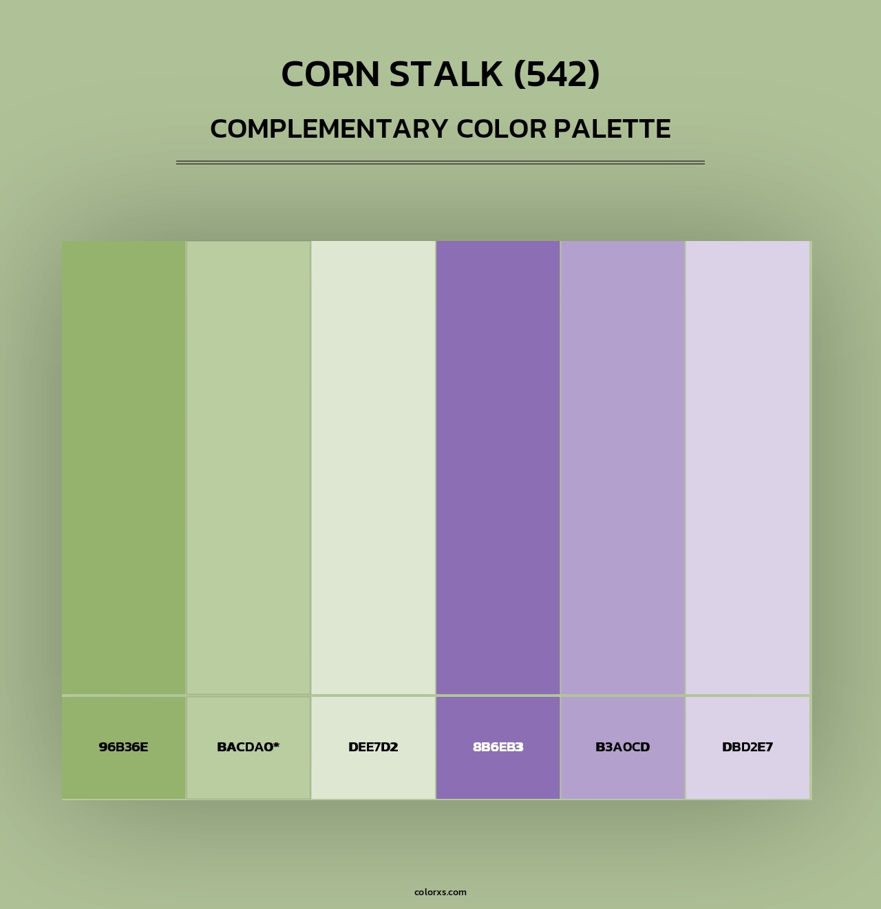 Corn Stalk (542) - Complementary Color Palette