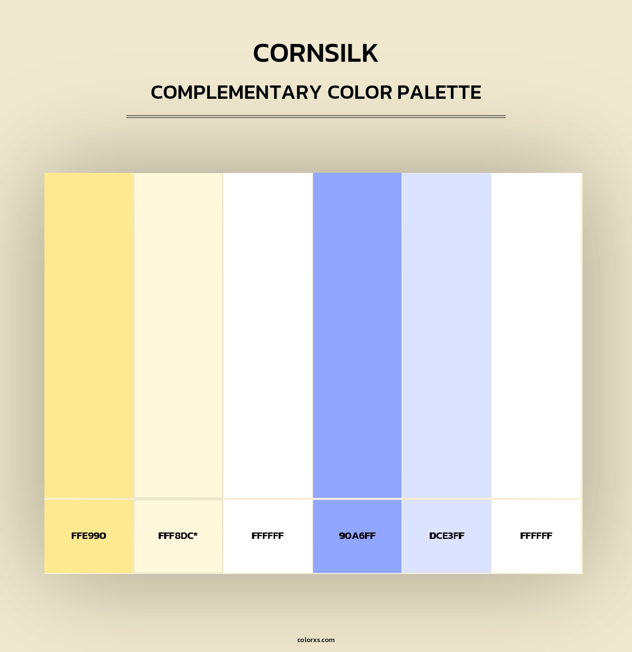 Cornsilk - Complementary Color Palette