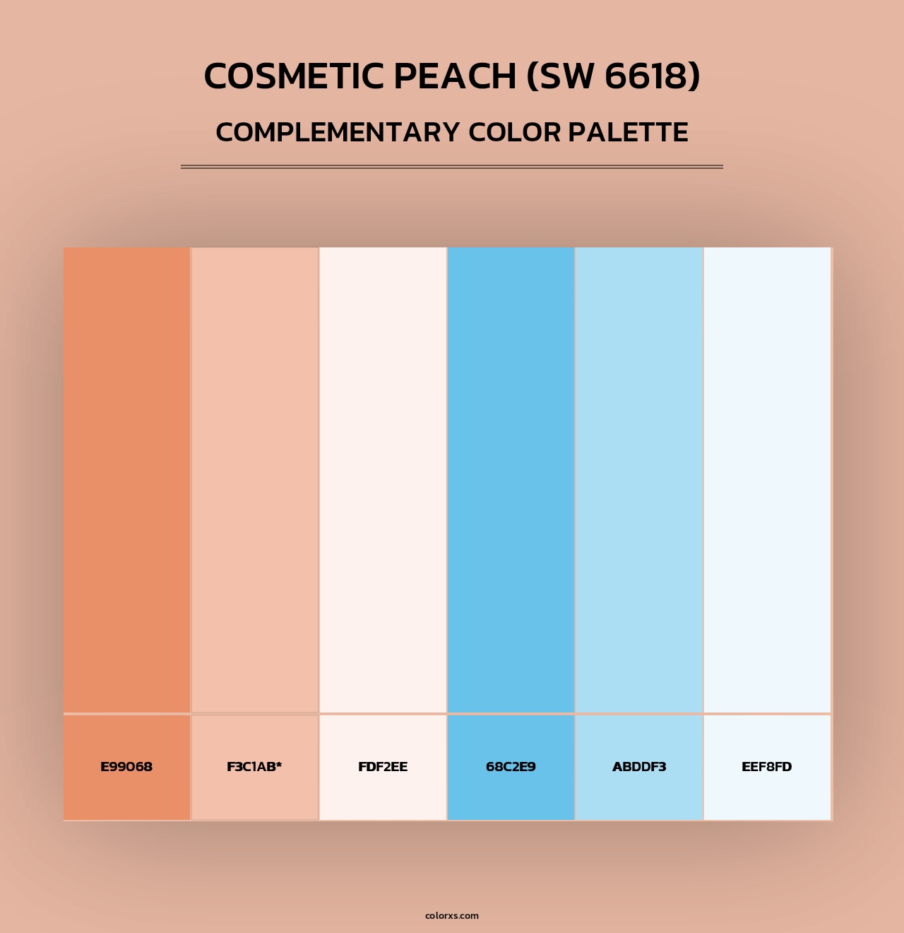 Cosmetic Peach (SW 6618) - Complementary Color Palette