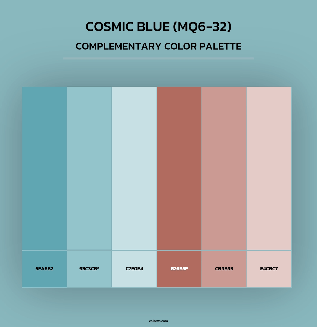 Cosmic Blue (MQ6-32) - Complementary Color Palette