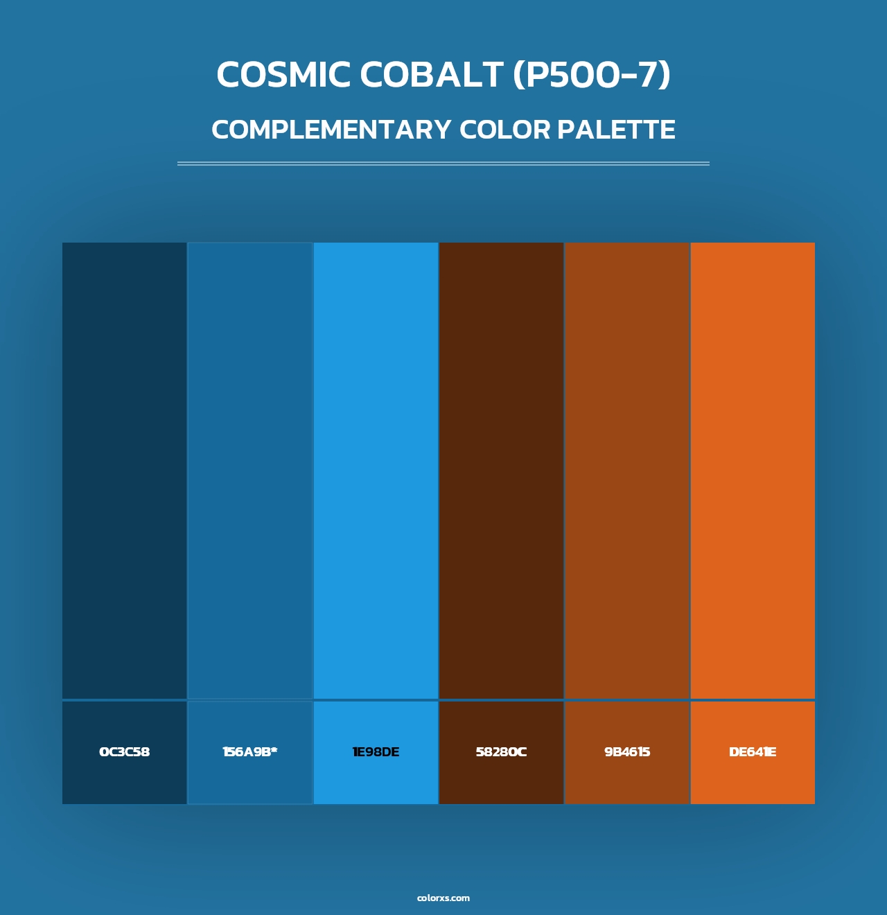 Cosmic Cobalt (P500-7) - Complementary Color Palette