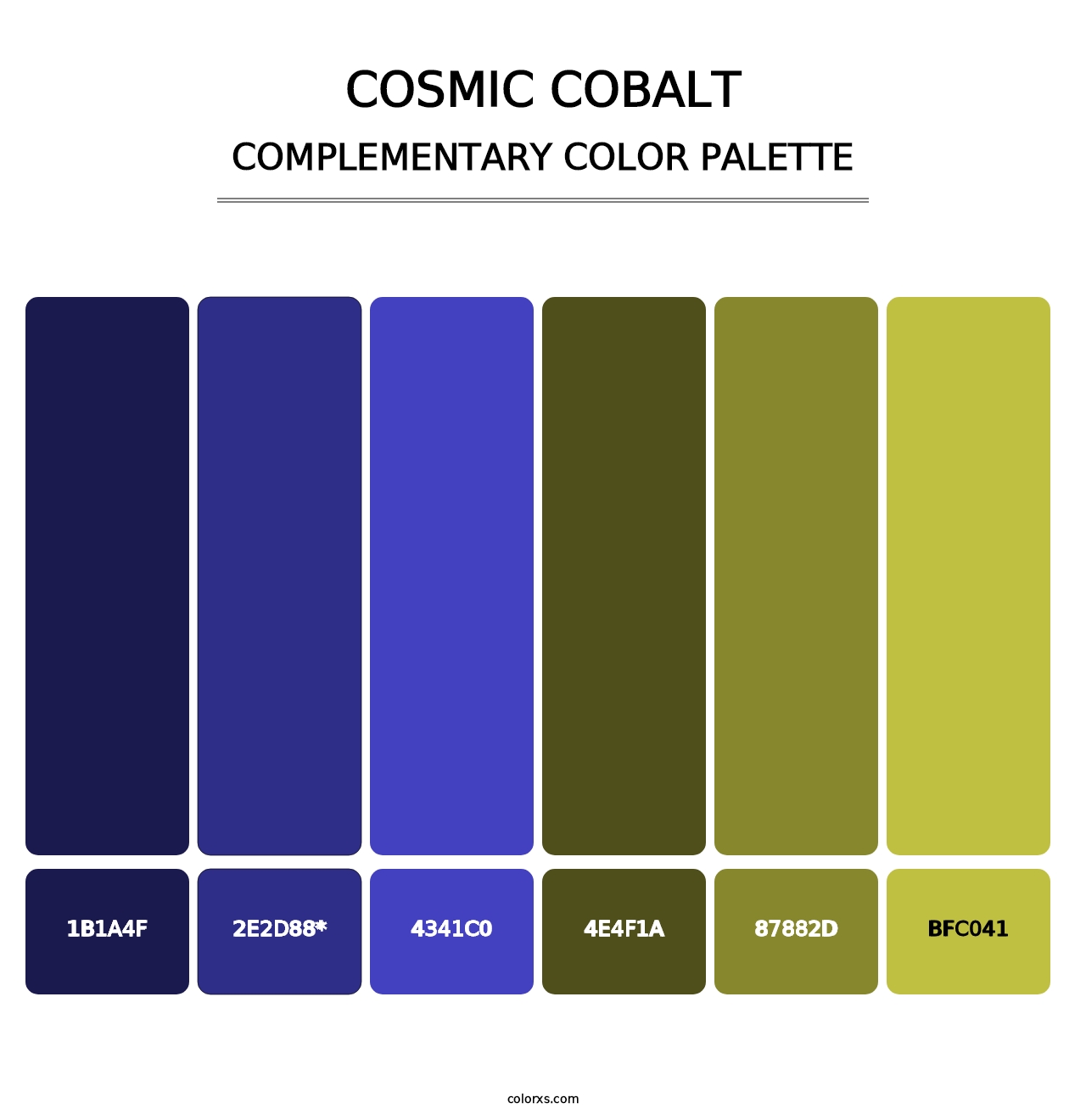 Cosmic Cobalt - Complementary Color Palette
