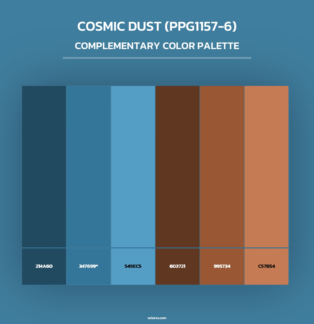 Cosmic Dust (PPG1157-6) - Complementary Color Palette