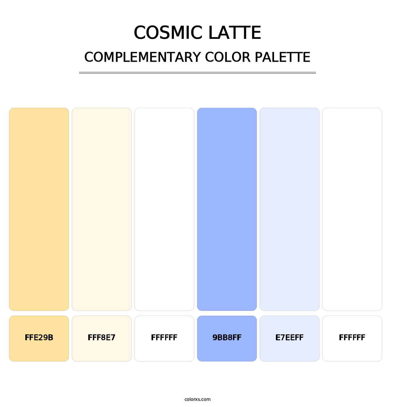 Cosmic Latte - Complementary Color Palette