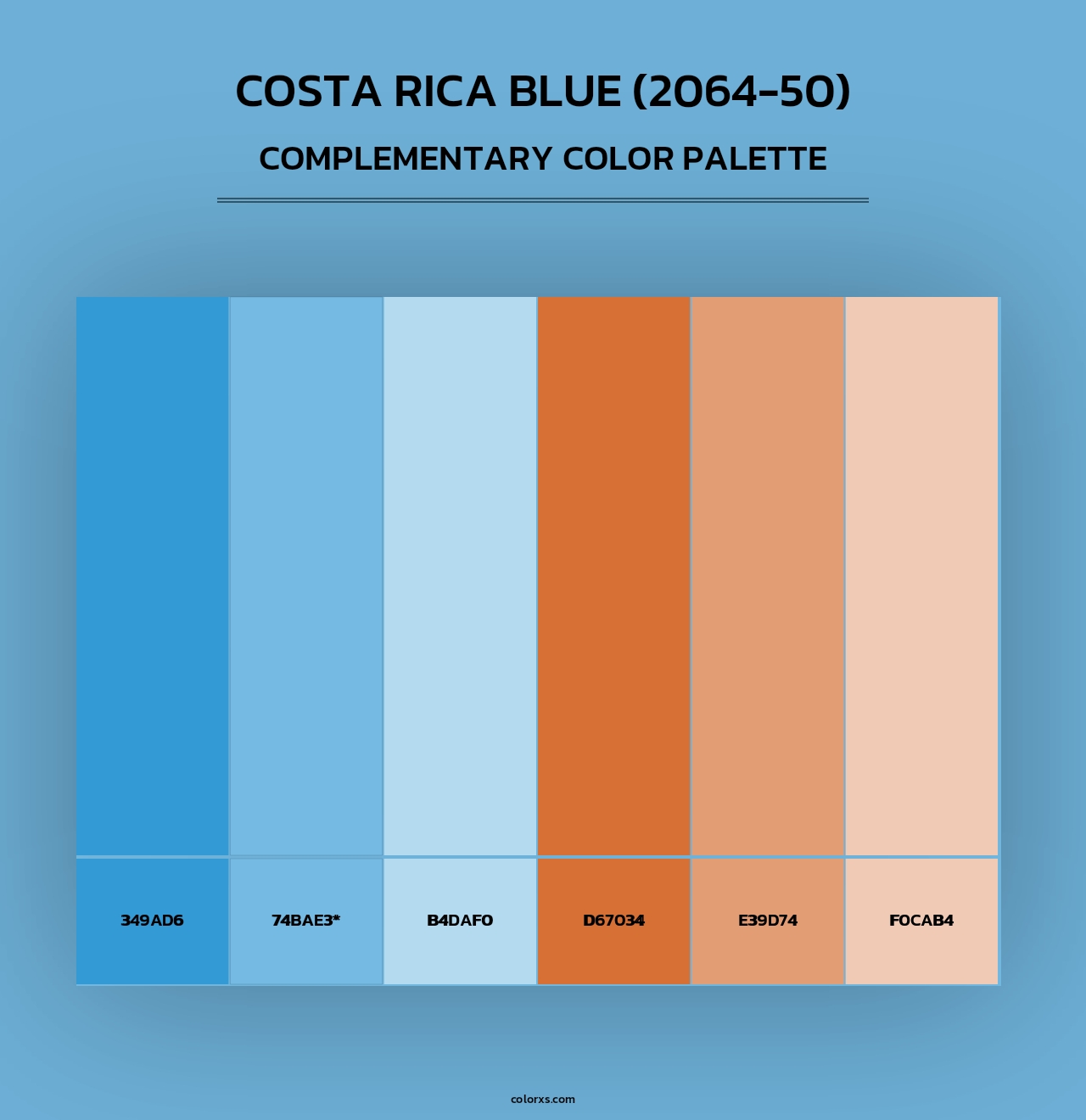 Costa Rica Blue (2064-50) - Complementary Color Palette