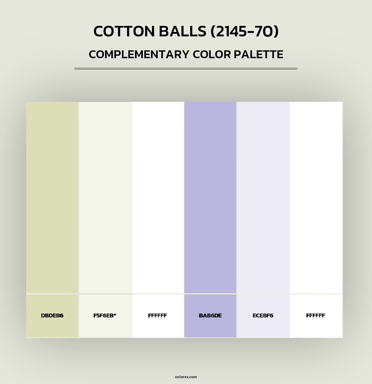 Cotton Balls (2145-70) - Complementary Color Palette