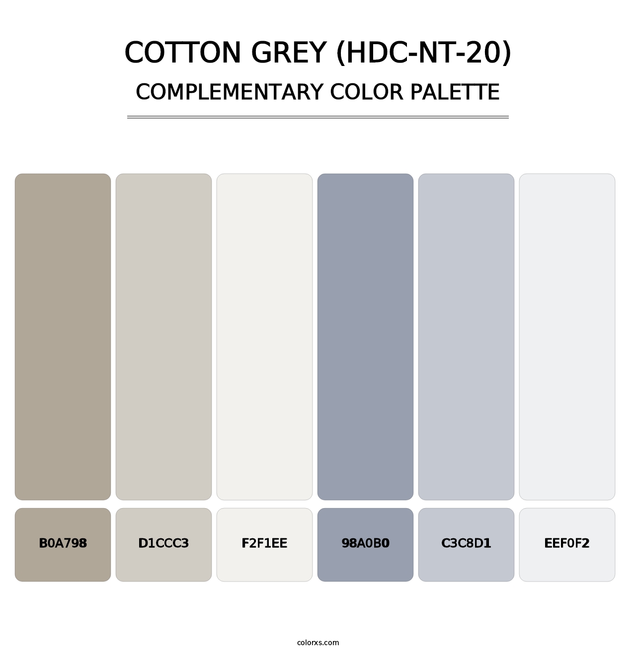 Cotton Grey (HDC-NT-20) - Complementary Color Palette