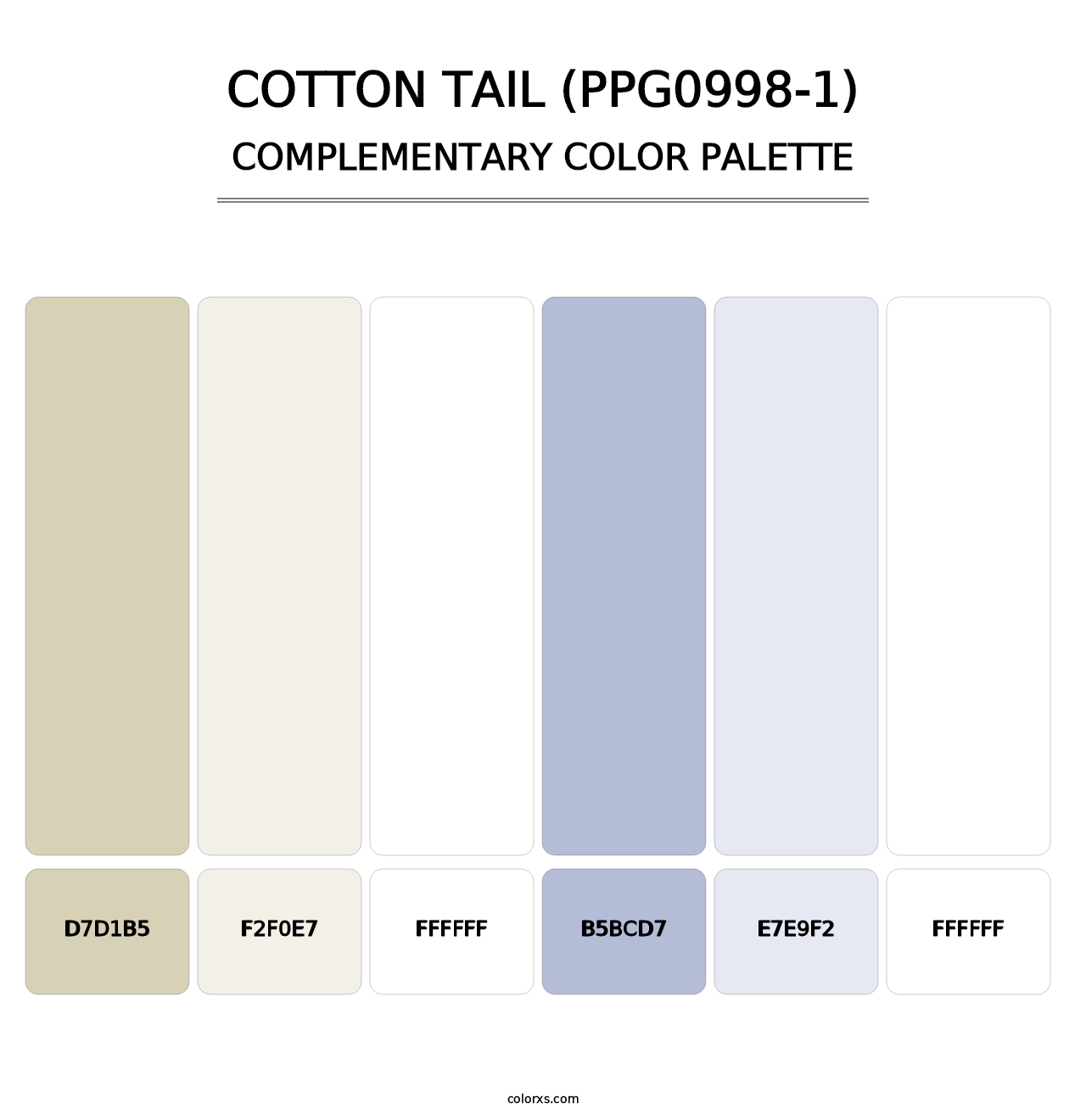 Cotton Tail (PPG0998-1) - Complementary Color Palette