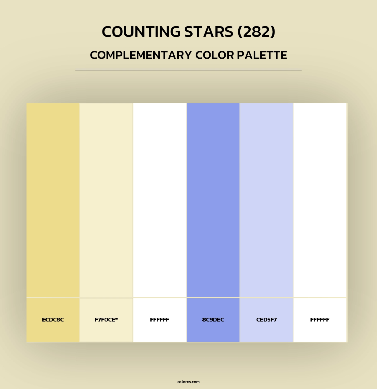 Counting Stars (282) - Complementary Color Palette