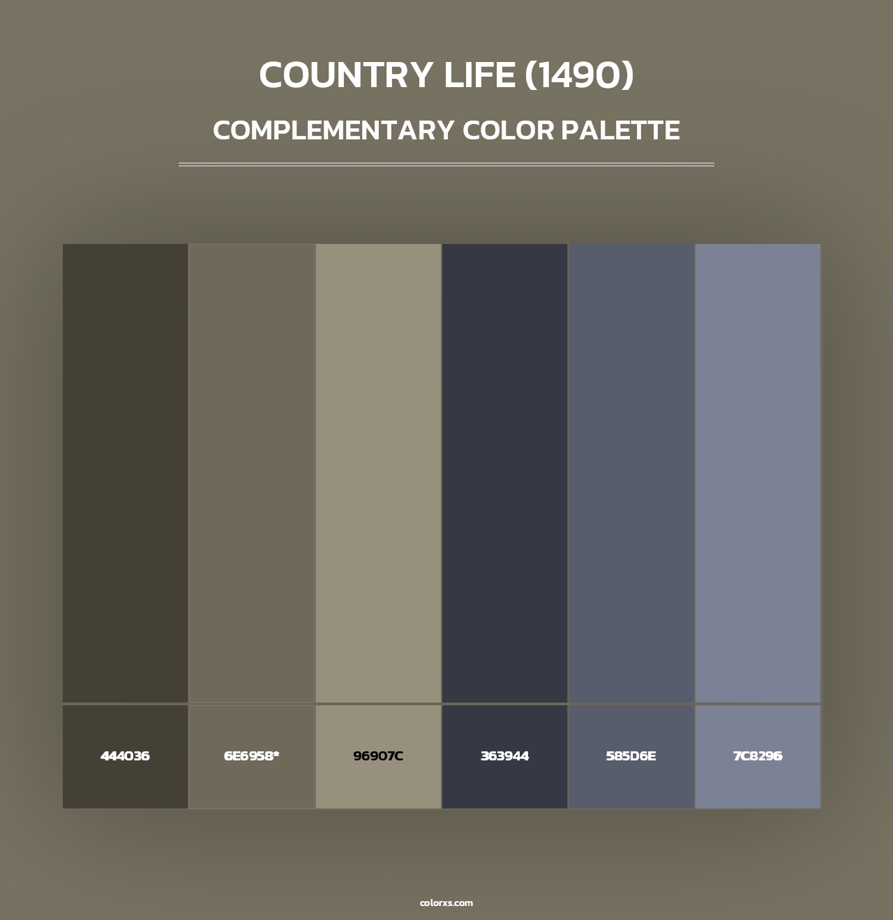 Country Life (1490) - Complementary Color Palette