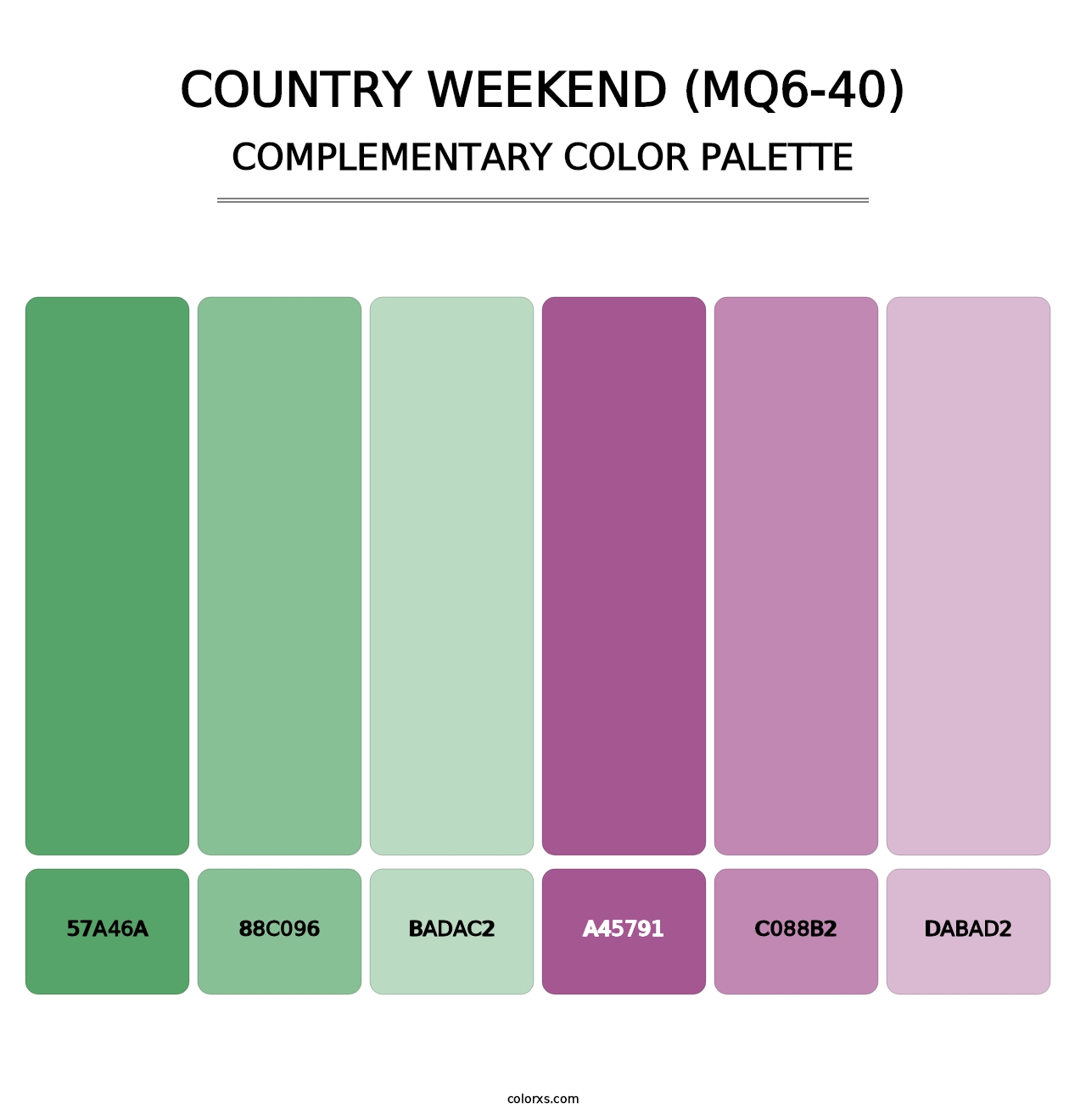 Country Weekend (MQ6-40) - Complementary Color Palette