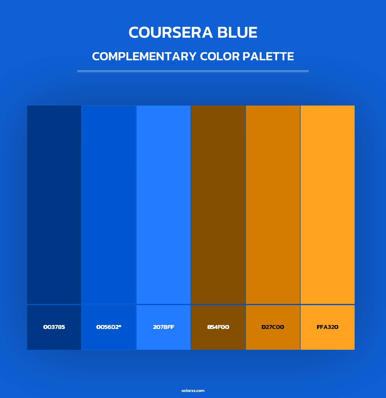 Coursera Blue - Complementary Color Palette