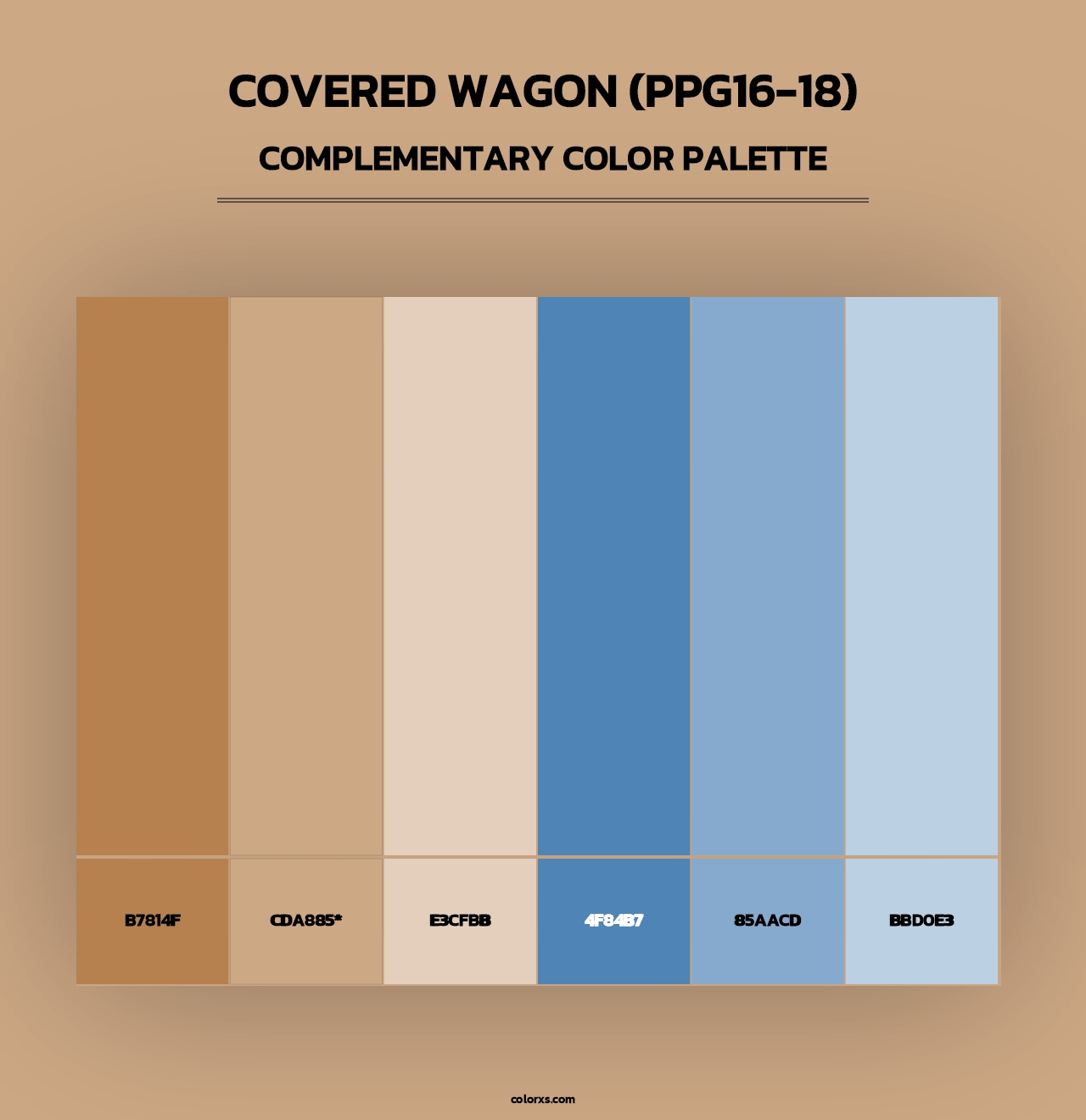 Covered Wagon (PPG16-18) - Complementary Color Palette