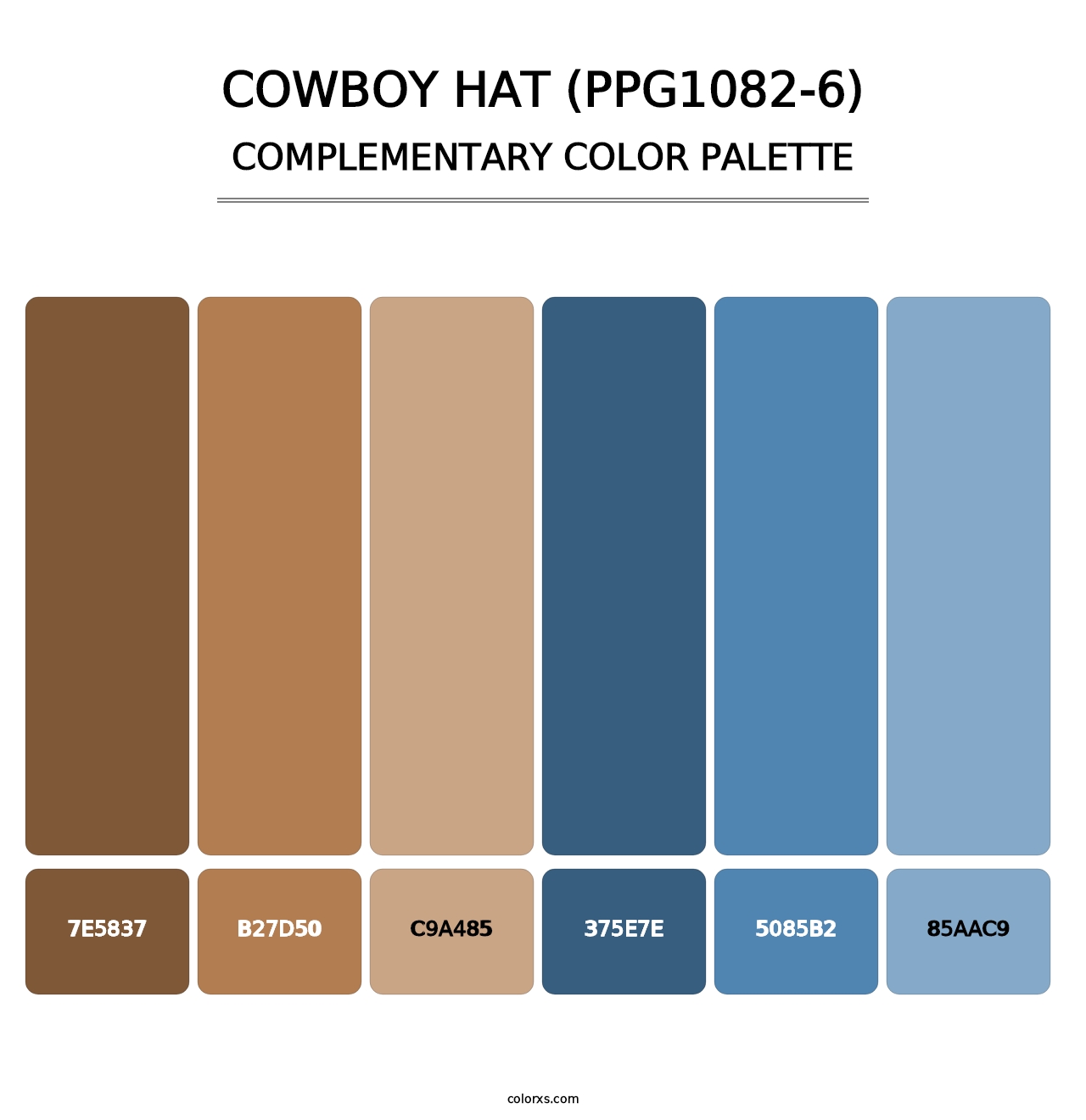 Cowboy Hat (PPG1082-6) - Complementary Color Palette