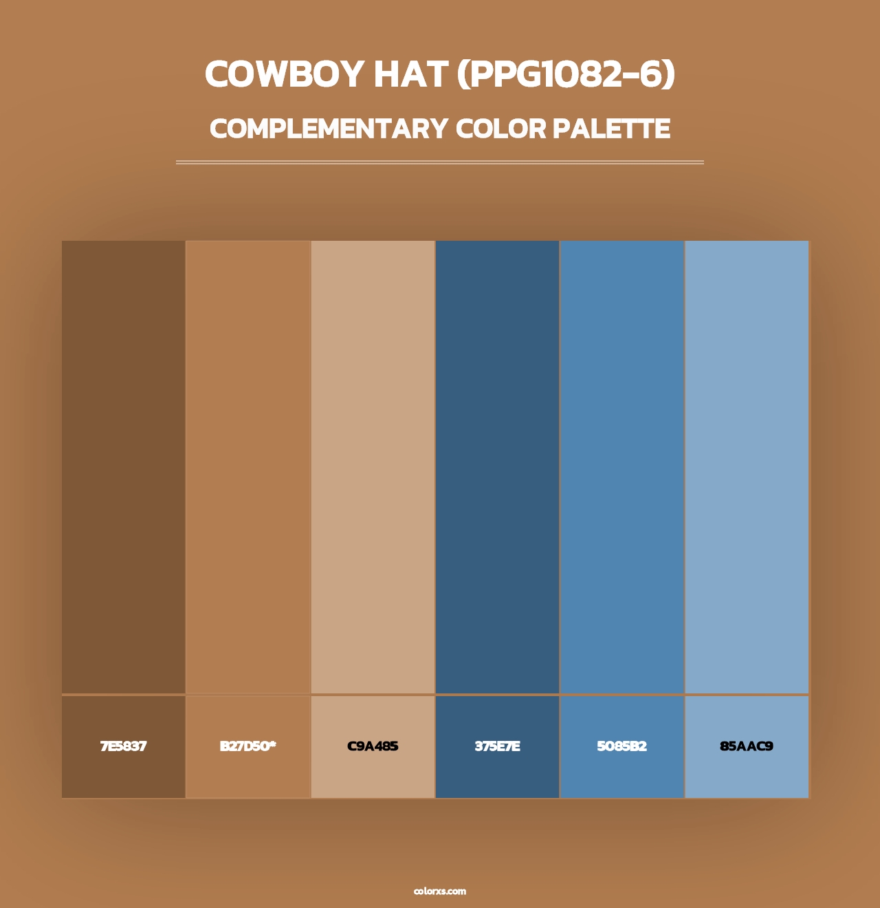 Cowboy Hat (PPG1082-6) - Complementary Color Palette
