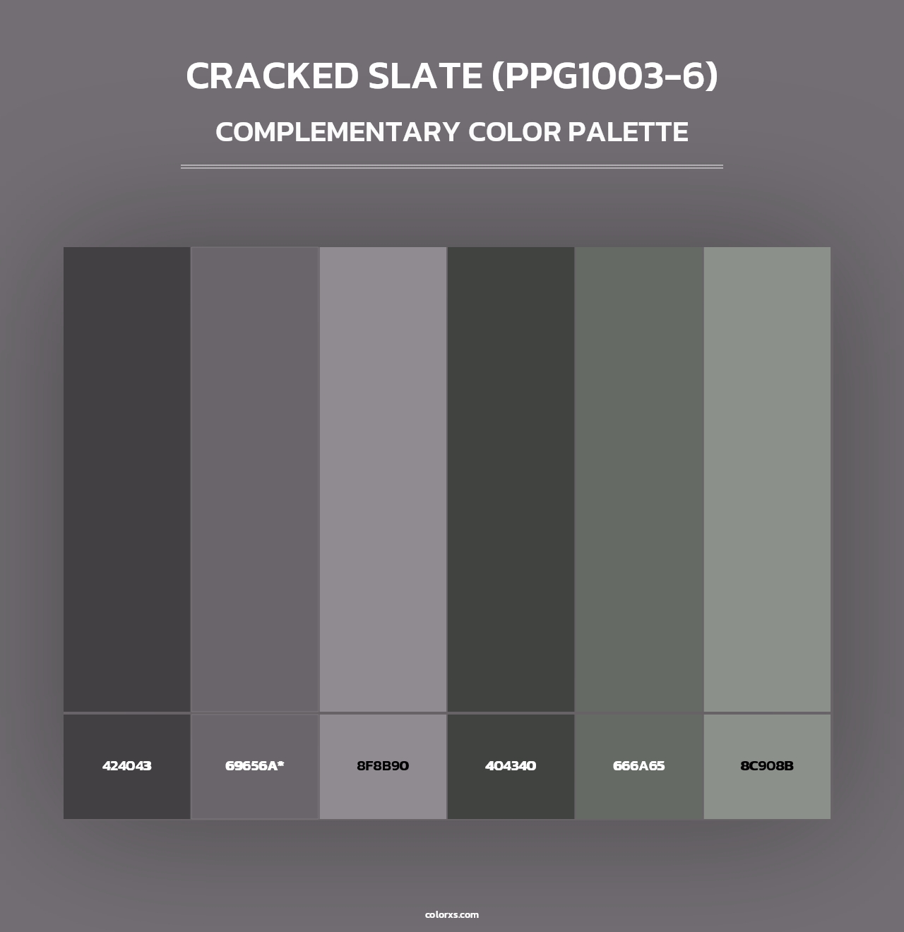 Cracked Slate (PPG1003-6) - Complementary Color Palette
