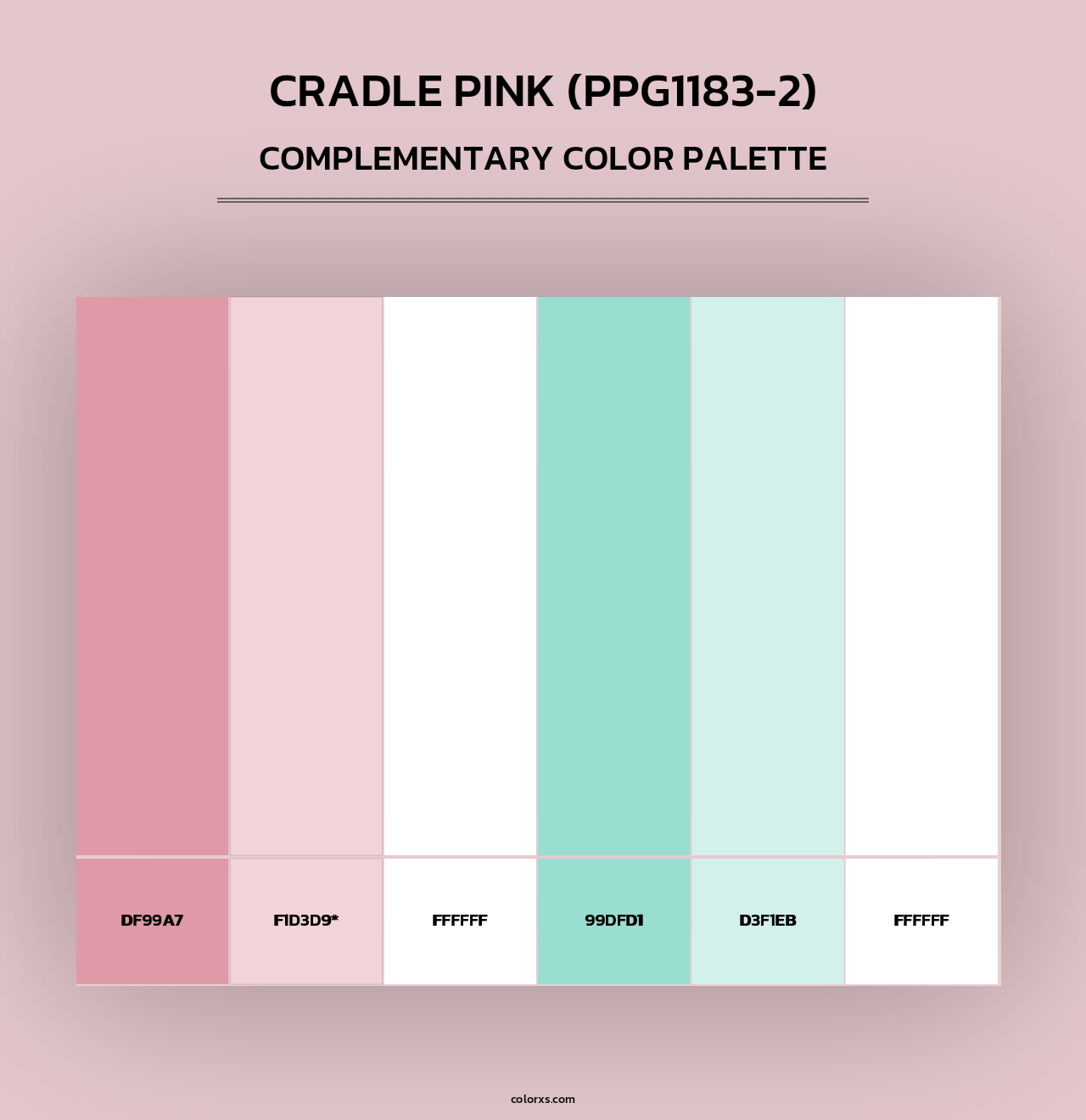 Cradle Pink (PPG1183-2) - Complementary Color Palette