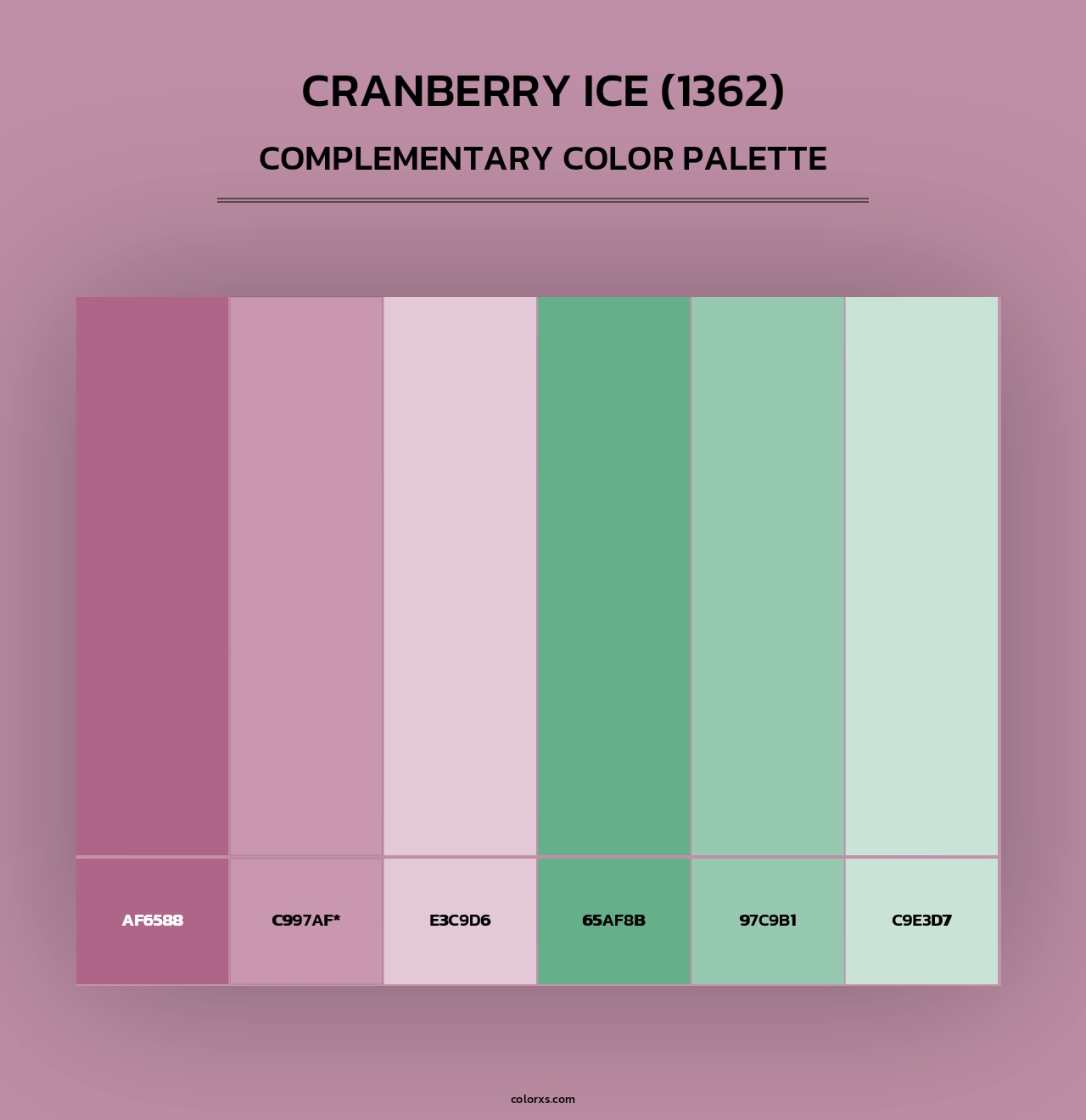Cranberry Ice (1362) - Complementary Color Palette