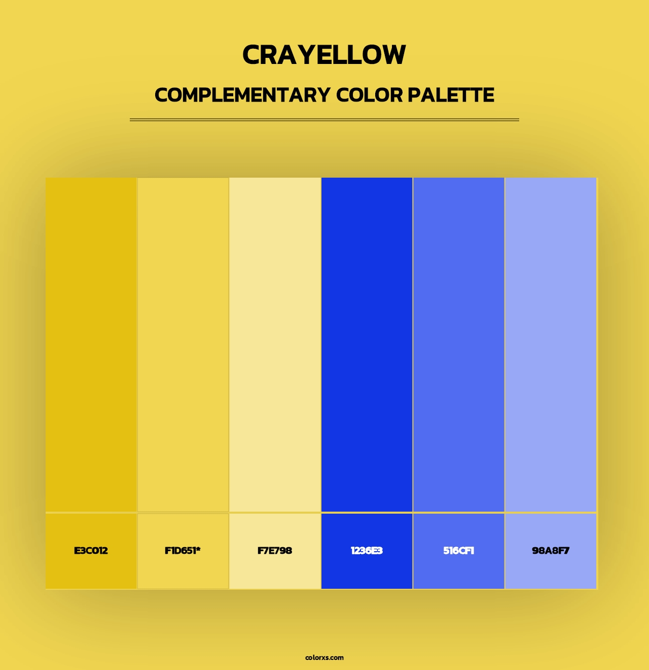 Crayellow - Complementary Color Palette